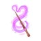 Fairy Stick with Sparkling Glow for Magic Enchantment Vector Illustration