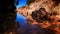 Fairy Stream Reflects Blue Sky Stony Speckled Bank