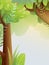 Fairy Summer Forest Background Illustration