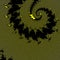 fairy-tail spiral in black and yellow gold