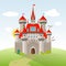 Fairy-tale Castle. Vector Imagination Child Illustration