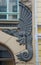 Fairy-tale dragon on the facade of an art nouveau apartment building in Old Tallinn