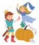 Fairy tale prince with fairy, pumpkin, lost shoe, mouse. Vector fantasy young monarch in crown icon. Medieval fairytale characters