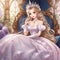 Fairy tale princess fantasy art drawing. Generative AI.