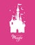 Fairy tale vector silhouette collection with Unicorn and Castle and other elements of Wizard world