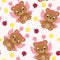 Fairy teddy bear seamless pattern