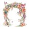 Fairy Wedding Arch Floral Luxury Modern Clipart Watercolor Sublimation Decoration