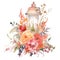 Fairy Wedding Floral Luxury Modern Lamp Clipart Watercolor Sublimation Decoration