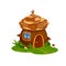 Fairy wooden house or dwelling of wizard, home