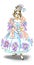 Fairytale beauty isolated sketch