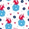 Fairytale cute seamless pattern