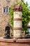 Fairytale Fountain and Town Hall in Steinau an der Strasse, birthplace of the Brothers Grimm, Germany