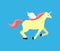 A fairytale horse pegasus running at a gallop a vector illustration