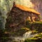 Fairytale House by the Falls. AI