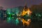 Fairytale night landscape at Lake Minnewater in