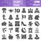 Fairytale solid icon set, fantasy symbols collection or sketches. Magic glyph style signs for web and app. Vector