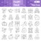 Fairytale thin line icon set, fantasy symbols collection or sketches. Magic linear style signs for web and app. Vector