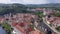 Fairytale town and beautiful houses with castle in Cesky Krumlov, Czech republic