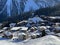 A fairytale winter atmosphere and a magnificent panorama on the mountine Swiss tourist resort of Arosa