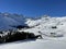 A fairytale winter atmosphere and a magnificent panorama on the mountine Swiss tourist resort of Arosa