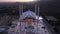 Faisal Masjid in Islamabad at twilight Prayers gathered in largest Mosque in Pakistan to eat Iftari, Ramazan, Aerial