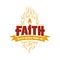 Faith Candle Vector Logo Medallion