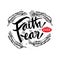 Faith over fear. Motivational quote