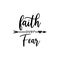 Faith quote lettering typography