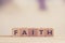 Faith sign made of wood