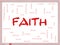 Faith Word Cloud Concept on a Whiteboard