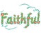 Faithful, Christian word, flower letter