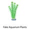 Fake aquarium plants icon, isometric style