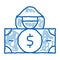 Fake Banknote Fraudster doodle icon hand drawn illustration