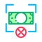 Fake Banknote Orientation Icon Vector Outline Illustration