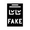 Fake choose on ballot glyph icon vector illustration