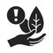 Fake eco brand black line icon. Brands that claim to be environmentally friendly but are not really. Pictogram for web page,