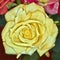 Fake handmade yellow rose flower