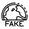 Fake international news icon, outline style
