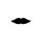 Fake moustache simple black icon. Man mustache silhouette.