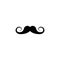 Fake moustache simple black icon. Man mustache silhouette.