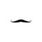 Fake moustache simple black icon. Man mustache silhouette
