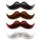 Fake moustaches color set