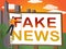 Fake News Billboard Means Misinformation 3d Illustration