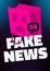 Fake News Conceptual Design Concept With Inverted Pink Paper Shopping Bag With Holes For Eyes And Mouth Over The Head