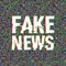 Fake News glitch text. Anaglyph 3D effect. Technological retro background. Vector illustration. Creative web template