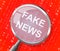 Fake News Magnifier Means Distorted Truth 3d Illustration