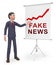 Fake News Media Graph Depicts Online Hoax And Misinformation - 3d Illustration