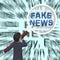 Fake News Newspaper Means Media Hoax And Misinformation - 3d Illustration