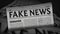 Fake news retro style newspaper printing press