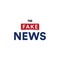 The Fake News Show, False Breaking News Broadcast minimalistic text logo, vector illustration on white background.